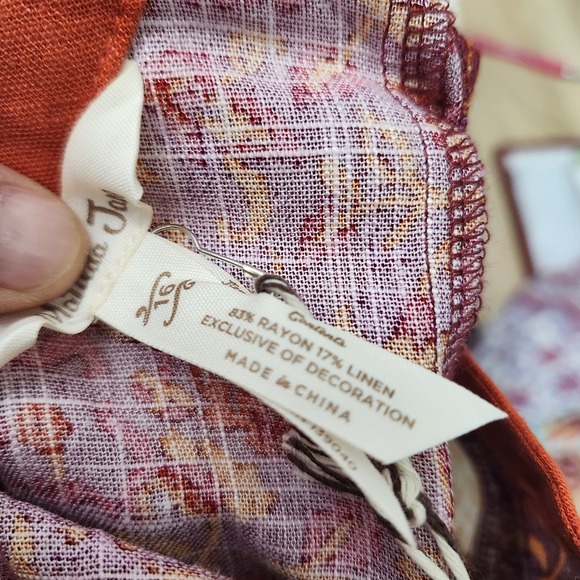 NWT Matilda‎ Jane Enchanted Garden Beach Bonfire V-Neck Printed Swing Tank Sz 16 - Picture 7 of 7